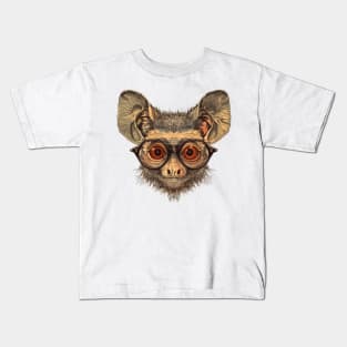 Wise-Guy Aye-Aye: The Spectacled Scholar Kids T-Shirt